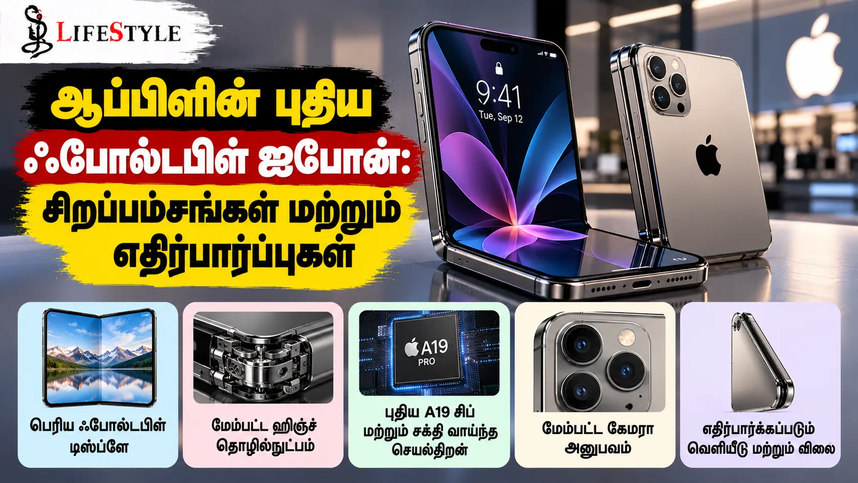 ஆப்பிளின் புதிய ஃபோல்டபிள் ஐபோன்: சிறப்பம்சங்கள் மற்றும் எதிர்பார்ப்புகள்