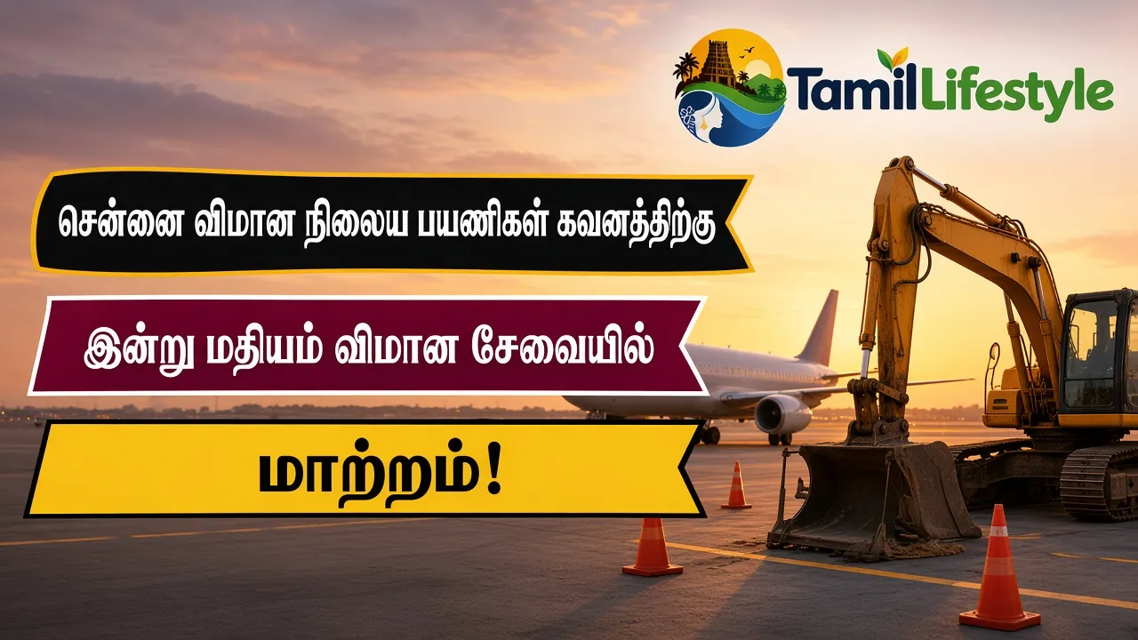 சென்னை விமான நிலைய பயணிகள் கவனத்திற்கு: இன்று மதியம் விமான சேவையில் மாற்றம்!