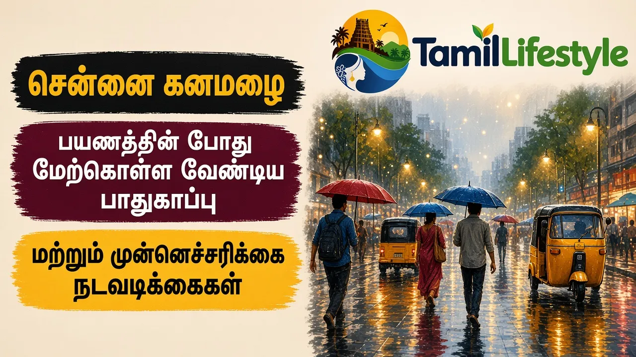 சென்னை கனமழை: பயணத்தின் போது மேற்கொள்ள வேண்டிய பாதுகாப்பு மற்றும் முன்னெச்சரிக்கை நடவடிக்கைகள்