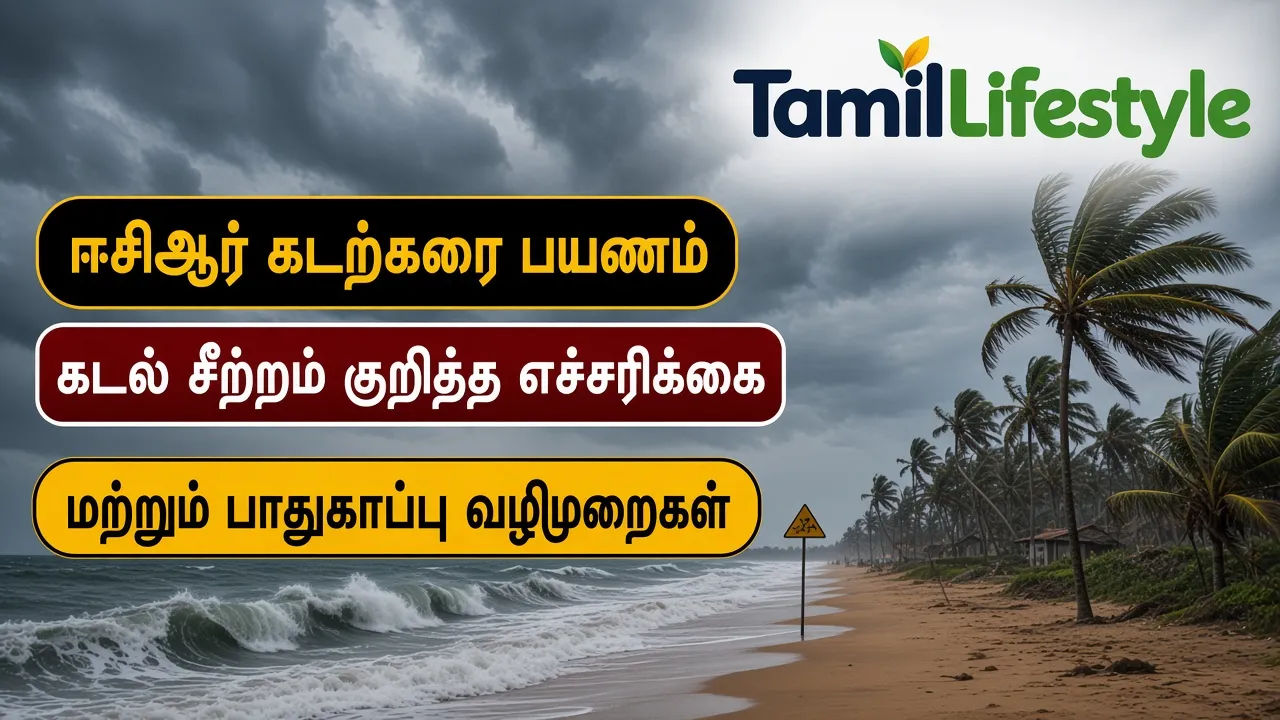 ஈசிஆர் கடற்கரை பயணம்: கடல் சீற்றம் குறித்த எச்சரிக்கை மற்றும் பாதுகாப்பு வழிமுறைகள்